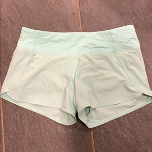 Sea foam green lululemon shorts